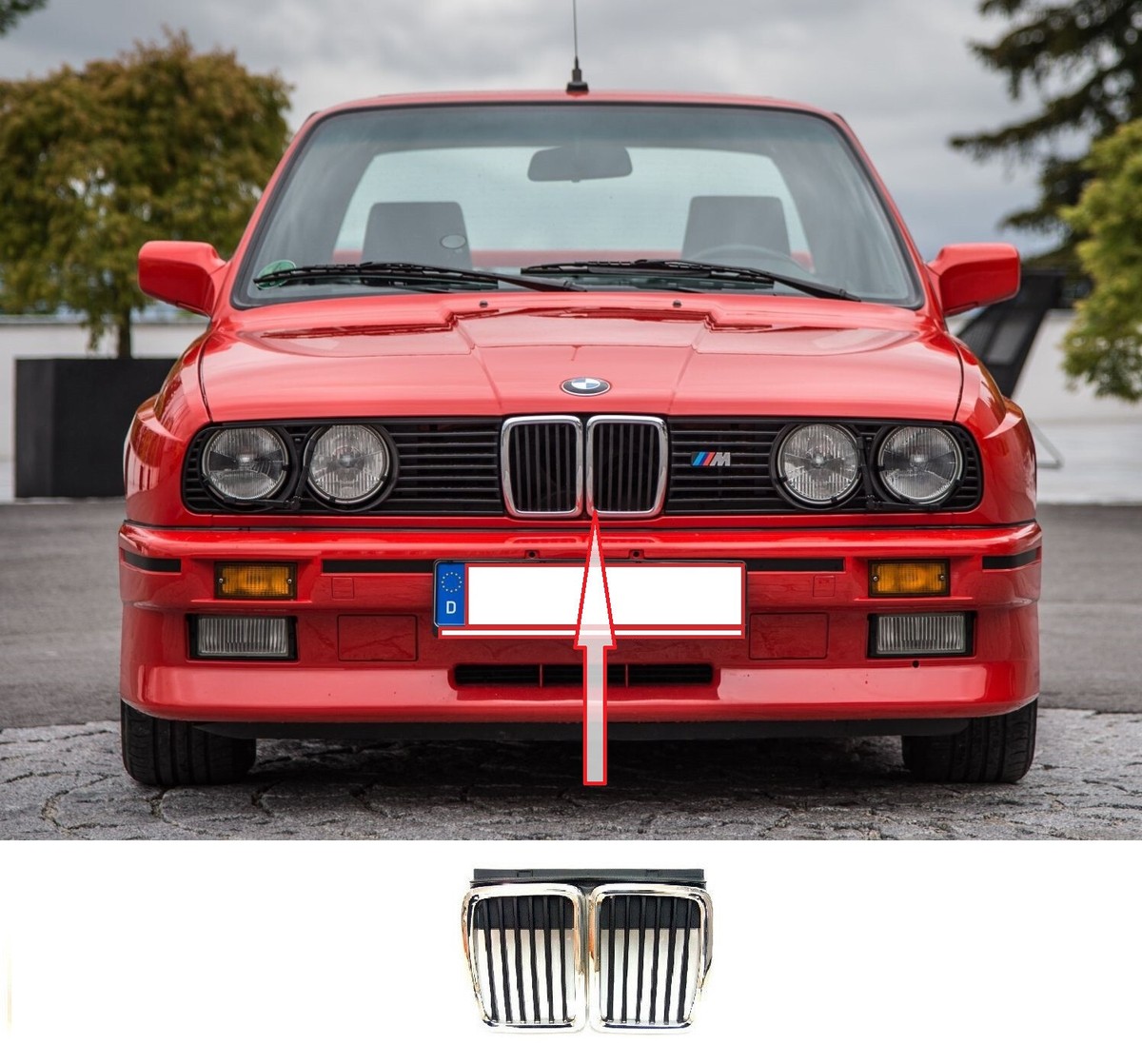 CENTER GRILLE WITH CHROME FRONT for BMW 3 SERIES E30 1982-1994 | eBay