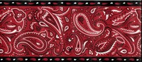 Country Western Red Bandana Look- Red, White And Black Wallpaper Border Country Western Red Bandana Look- Red, White And Black Wallpaper Border