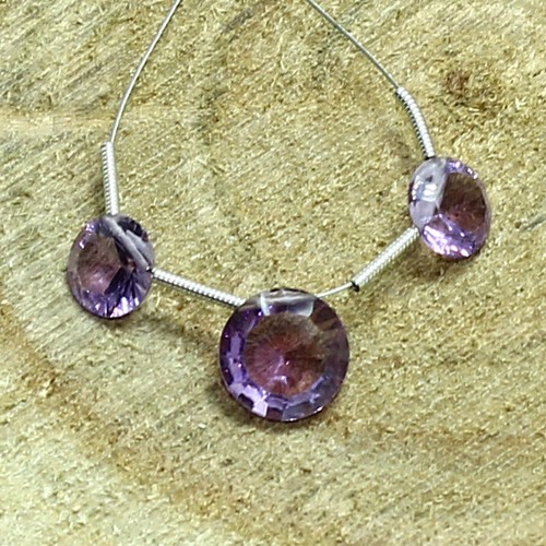 Amethyst Cut Stone Onion Beads Briolette Natural Loose Gemstone Making Jewelry - Picture 2 of 4