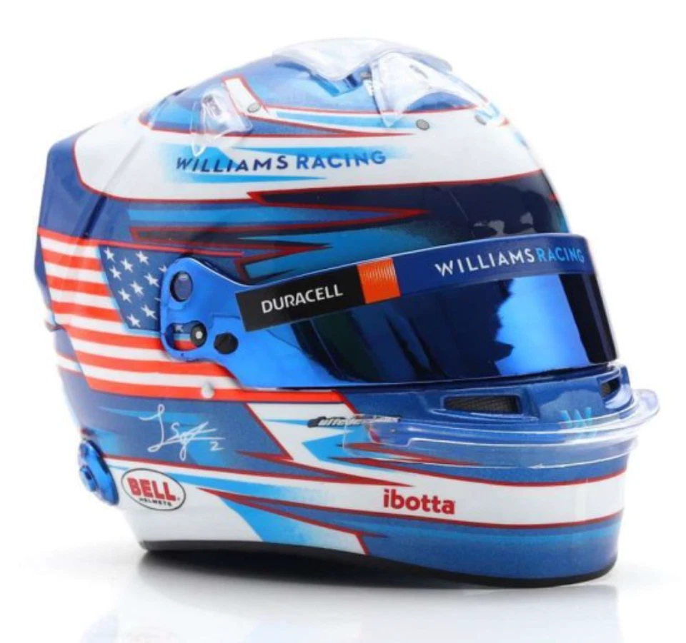 MODELLINO Logan Sargeant Casco Bell F1 2023 Williams 1:5 - Immagine 2 di 4