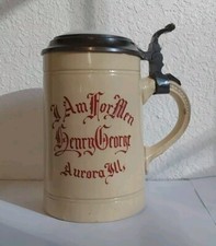 Rare Henry George Beer Stein (1800s Economist)-I Am For Men Albert Pick Maker