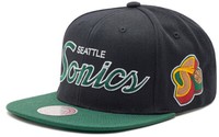 Mitchell & Ness Seattle Supersonics Team Script Snapback Cap Kappe Basecap