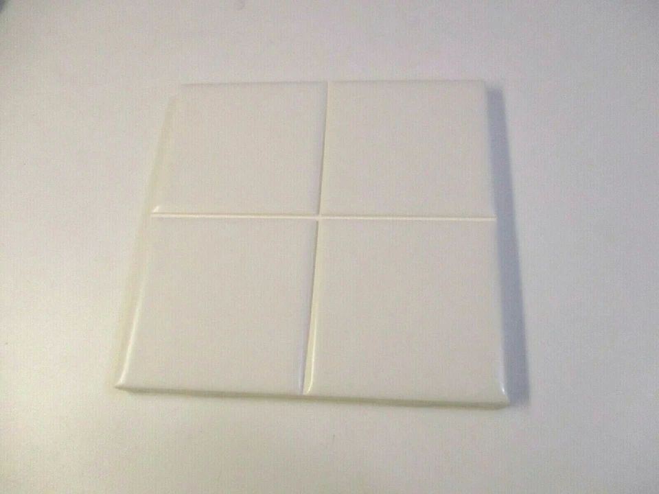 1 Azulejo de Pared AO Olean EE. UU. 4-1/4" Cerámica Puntuación Satinado Blanco/Beige Claro MCM Foto 4 de 4