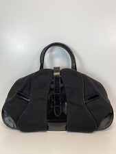 Vtg Christian Dior by John Galliano Black Bowler D Bag