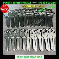 20 ILCO KWIKSET KW-1/SCHLAGE SC-1 House Key Blanks NICKEL PL RE Agency-LANDLORD