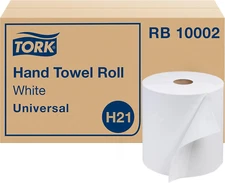 Paper Hand Towel Roll White H21, Universal, 100% Recycled Fiber, 6 Rolls X 1000