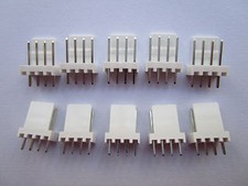 40 pcs Pitch 2.54mm 2510 4 Pin Male Plug Connector White Color New
