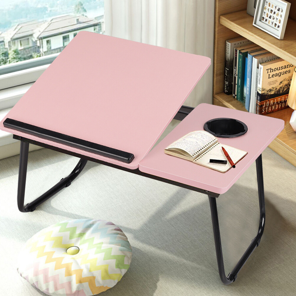 Folding Laptop Desk Breakfast Tray Lap Bed Table Top Adjustable Laptop