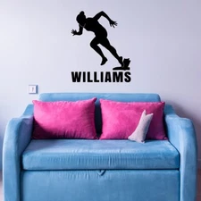 Custom Vinyl Decals Womens Track Runner Wall Decor VWAQ - CS82