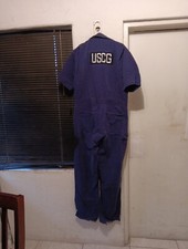 Vtg USCG Work Mechanic Coveralls Military USA Coast Guard Pilot Flyers Sz 42