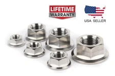 M5 M6 M7 M8 M10 M12 M14 Titanium Flange Shoulder Hex Nuts Grade 5 6Al-4V DIN6923