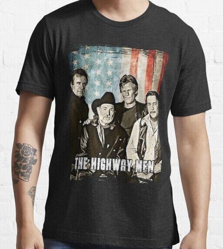 Country Music The Highwaymen T-Shirt Johnny Cash Waylon Jennings S-5XL