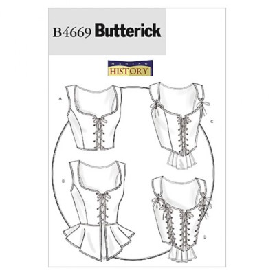 Butterick Damen Schnittmuster 4669 Historische Trachtenkorsetts (Butterick-46...