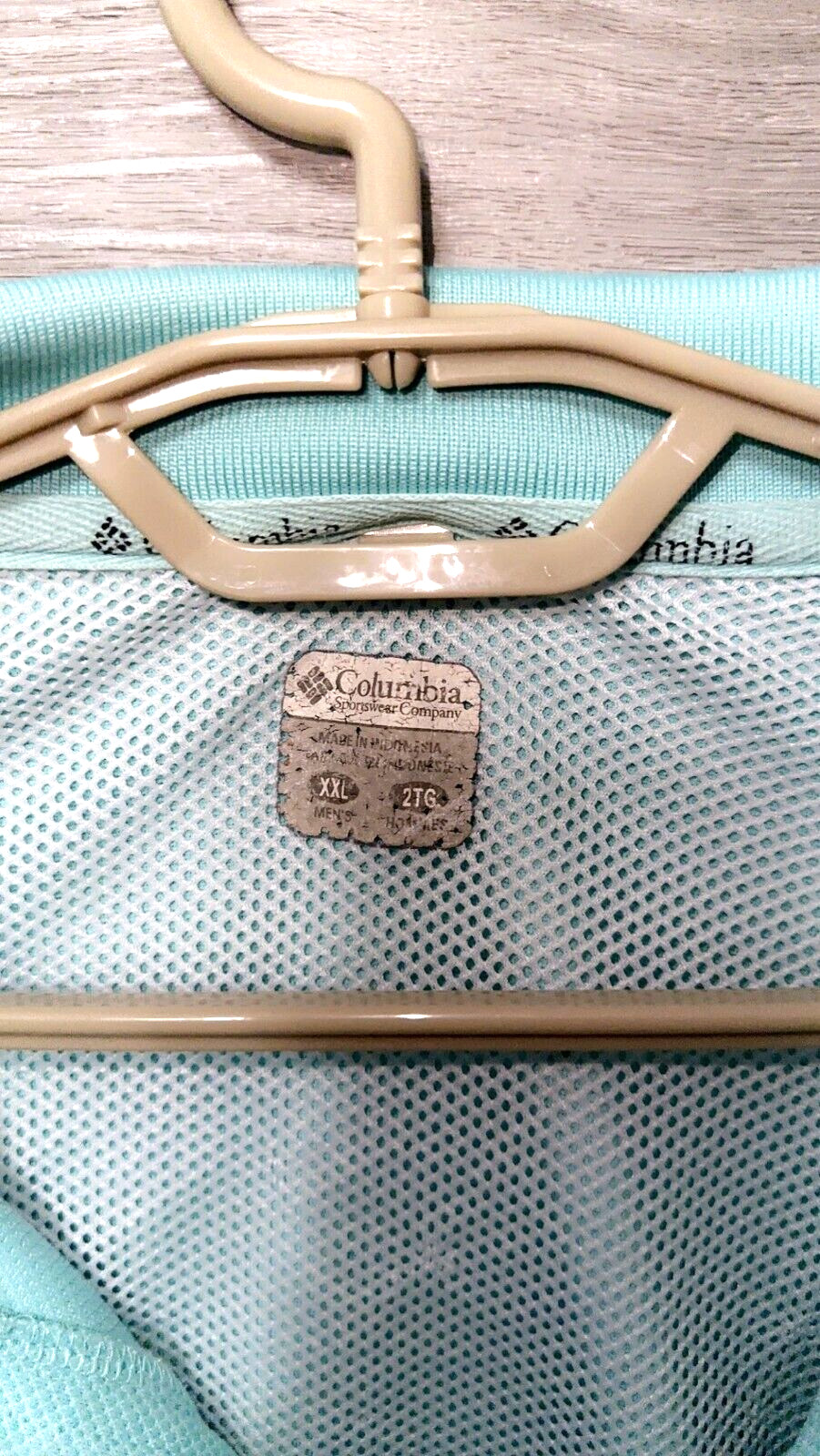 Columbia Sportswear Company Men's PFG Shirt Short Sleeve Polo Aqua Blue Size XXL thumbnail 3