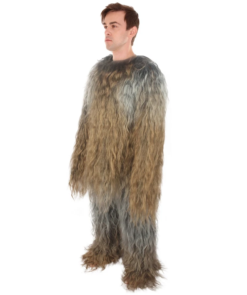 Costume Yeti Unisex Guerriero Peloso Montagna Bigfoot | Costume Scimmia Leader Militare - Immagine 2 di 4