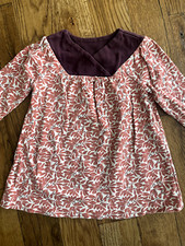 Tea Collection Autumn Leaves Yoke Baby Dress 12-18 mo.