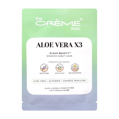 The Creme Shop The Cr?me Shop Klean Beauty Essence Sheet Mask, Aloe Vera 3X