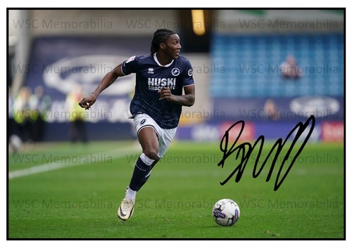 10921. Brooke Norton-Cuffy Signed Pictures (A4 Prints) Genoa Millwall etc.