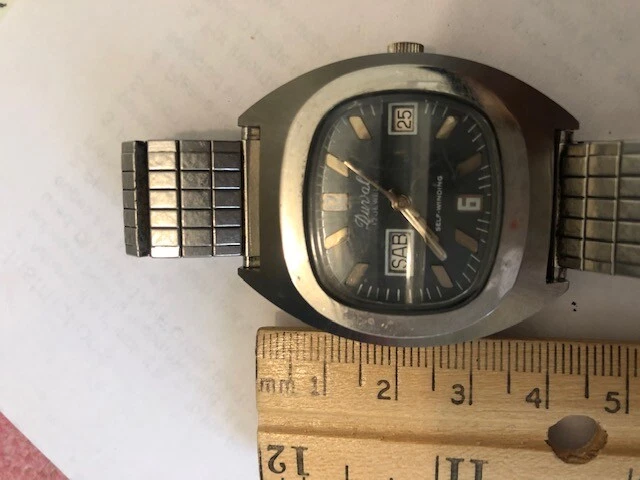 Vintage 1950’s Swiss-made Duval relógio masculino de corda automática calendário especial funciona - Imagem 3 de 4