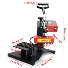 110V 6Pcs Station Digital Pen Heat Press Machine LOGO Sublimation Print Transfer