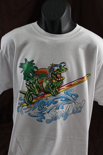 iguana surf waves novelty lizards marine t-shirt tee graphic youth new boy girl - Picture 14 of 23