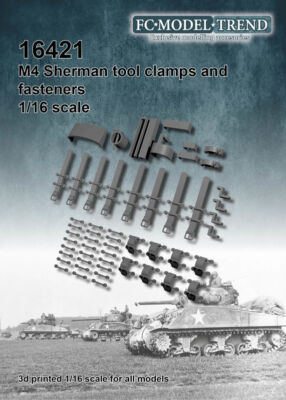 FC Model Trend 1/16 M4 Sherman Tool Clamps and Fasteners