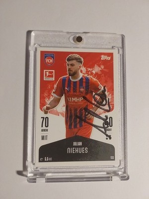 Topps 2024-25 Julian Niehues Heidenheim On Card Auto Parallel Ultra Rare