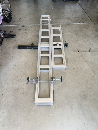 Aluminum Motorcycle Hitch Carrier w/ Ramp 400LB Capacity 2" Receiver Anti-Rattle