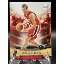 JOSH MCROBERTS 2007-08 Upper Deck Rookie Card #18 Rookie Box Set Blazers. rookie card picture