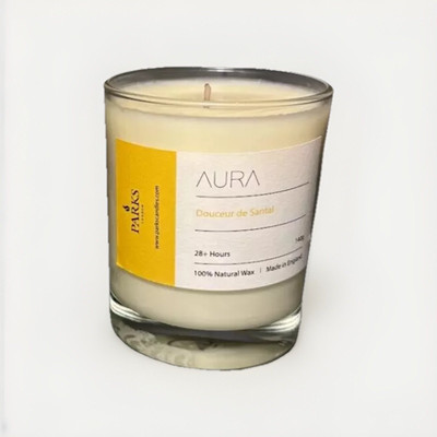 AURA Douceur de Sandal 140g 1 Docht Kerze Parks London Geschenk zum Muttertag