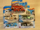 Lot Hot wheels neuf x 5 camionnettes Ford américaines années 50 + fourgon neuf sur cartes