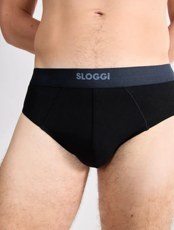 Sloggi Men's EVER Ease 2 Pack Midi Briefs - Black - Image 3 of 4