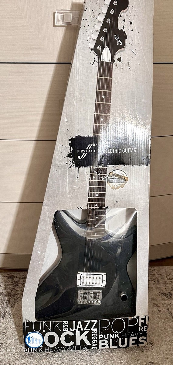 First Act ME437 Black Electric Guitar Open Box Starter Instrument