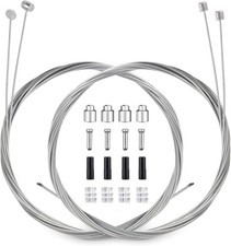 4PCS Bike Brake Cable Gear Shifter Cable Wire Set, Universal Standard Bicycle Br