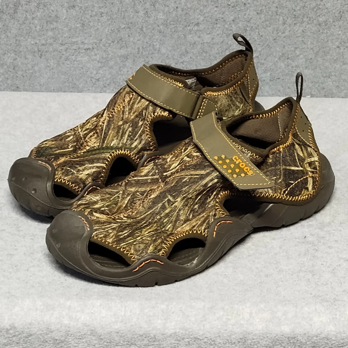Crocs Swiftwater Realtree Max 5 Sandal Size 11 Men’s Crocs Brown Straps Sandals for Men for sale | eBay main image 3