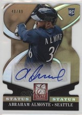 2014 Donruss Elite Signatures Status Gold Die-Cut 48/49 Abraham Almonte Auto 0af