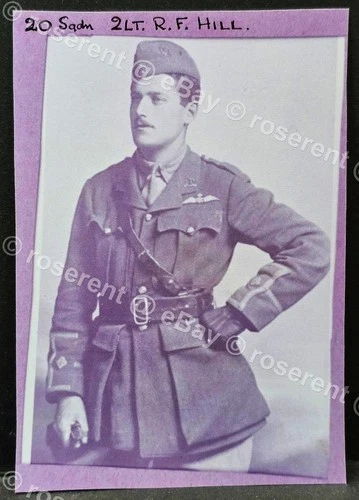 WW1 RAF 20 Sqn Ace 2nd Lt R F Hill MC - 7 victories - archive photo 13 by 9cm