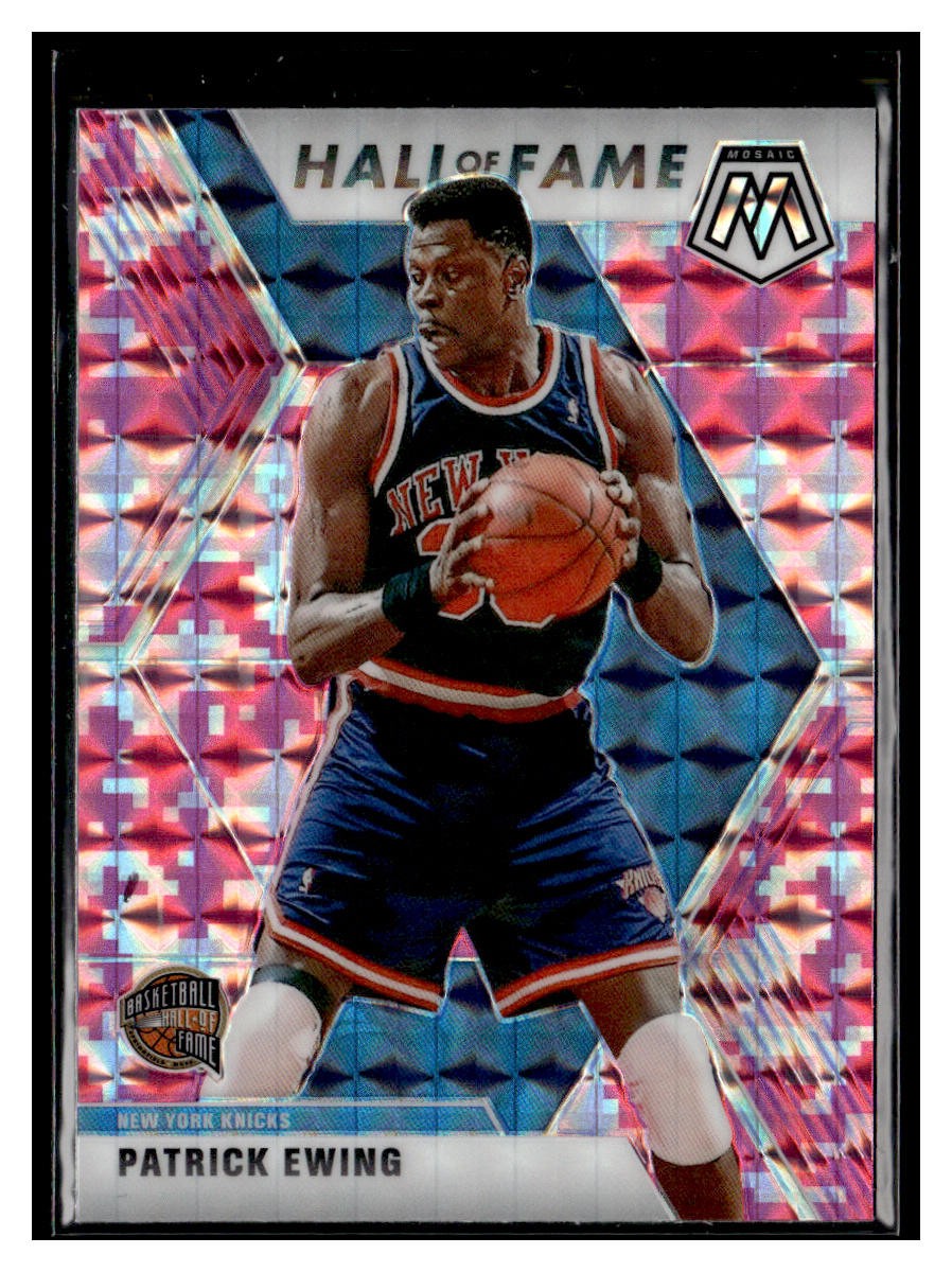 2019-20 Panini Mosaic #289 Patrick Ewing Camo Pink New York Knicks
