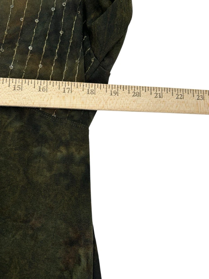 Top Chicos Brillante Mujer Talla 2 Verde Camuflaje Manga Larga Tejido Algodón Modal Foto 3 de 4