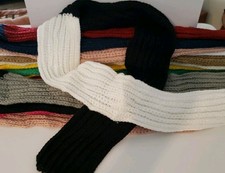 Kids 2 Tone Winter Scarfs 47" Long 3" Wide Set Of 8 Soft 1/2Girl Colors 1/2 Boy