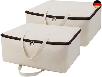 AMX 2er-Pack Aufbewahrungstasche für Bettdecken und Kissen, Trage-Tasche, 