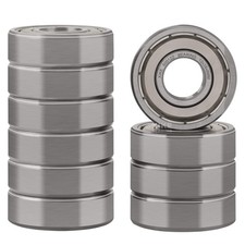 10 Pcs 6001ZZ Double Metal Seal Bearings 12x28x8mm, Pre-Lubricated and Stable...