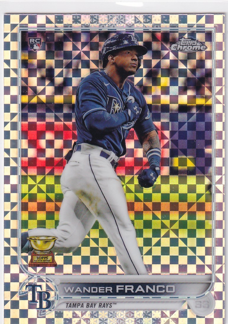 2022 TOPPS CHROME #35 WANDER FRANCO X FRACTOR- TAMPA BAY RAYS