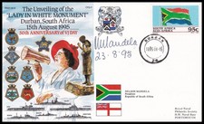 NELSON MANDELA Signed Lady in White Monument Durban South Africa RNSC(6)15 Cover