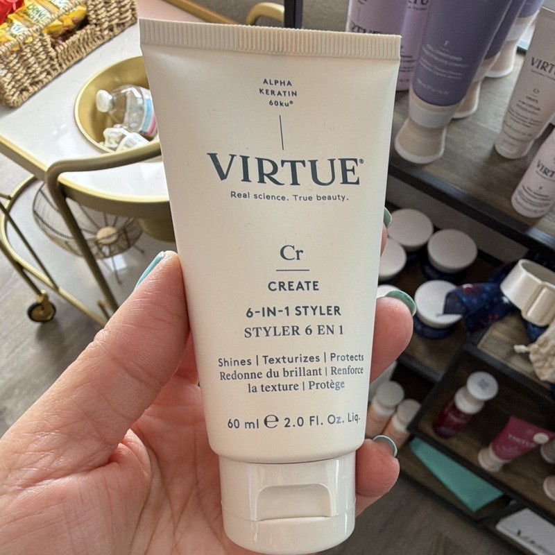 VIRTUE Create 6-in-1 Styler Hair Cream, Keratin, Shine Texture Protect 2 oz