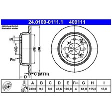2x Bremsscheibe hinten für Honda City 4 GD Civic 5 EG 6 EJ CRX 3 EH | 26233569