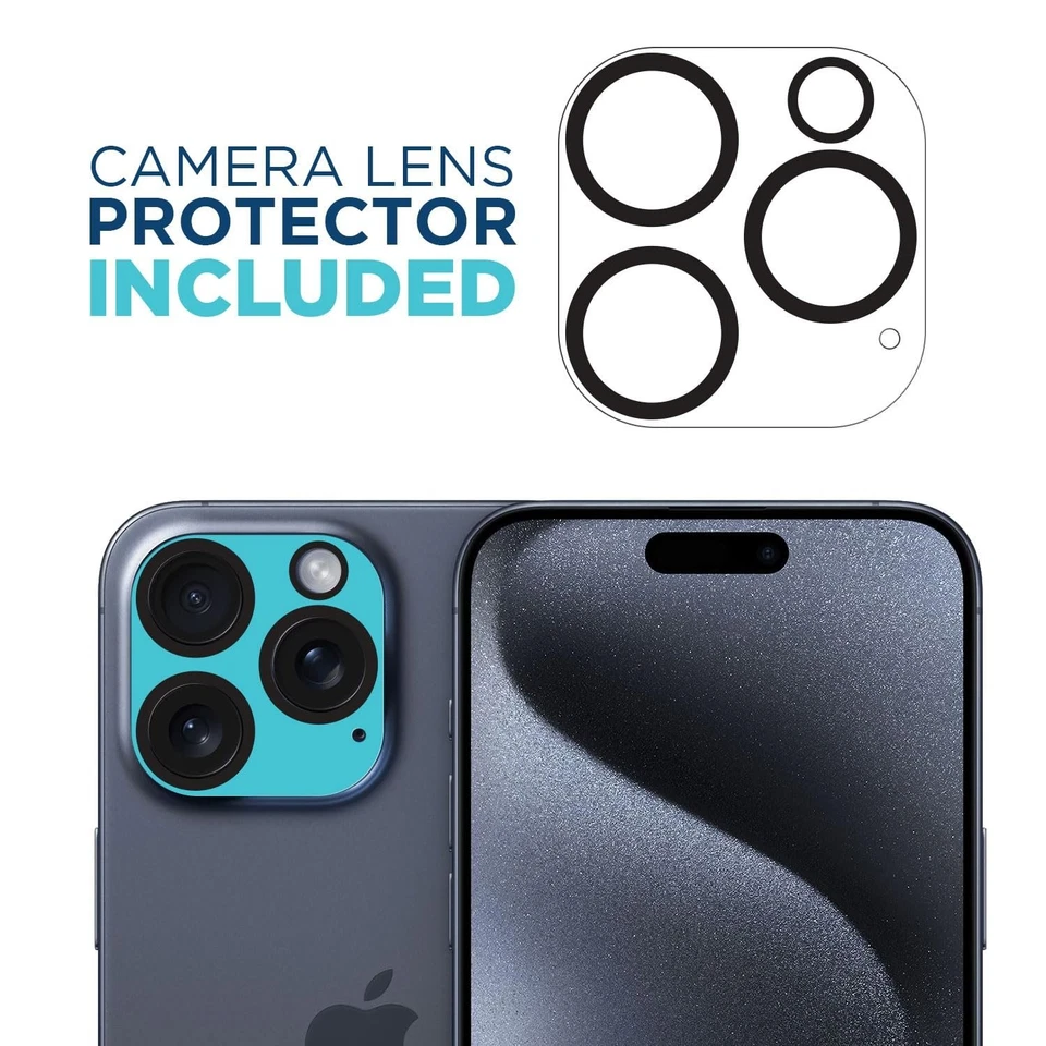 Tech Armor iPhone 15 Pro Max Screen Protector 6.7 inch 3 Pack + Camera Lens - Image 3 of 4