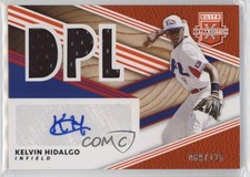 2020 Elite Extra Edition DPL Material Signatures Orange Kelvin Hidalgo Auto 09hu