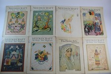 1931 - 1934 Needlecraft Magazines Lot Of 8 Good Condition Old Ads Artwork Sewing