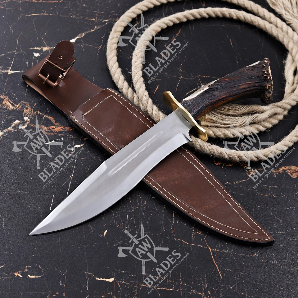Seraphim Falls Bowie Knife: Muela Magnum Stag 26 Replica with Leather Sheath - Image 3 of 4